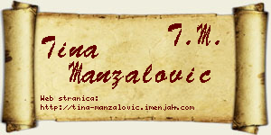 Tina Manzalović vizit kartica